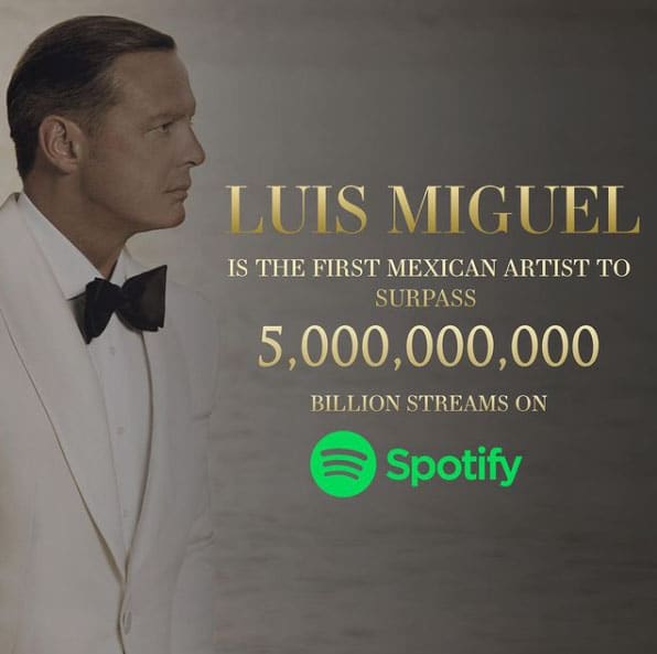 Luis Miguel 5 Millones en Spotify